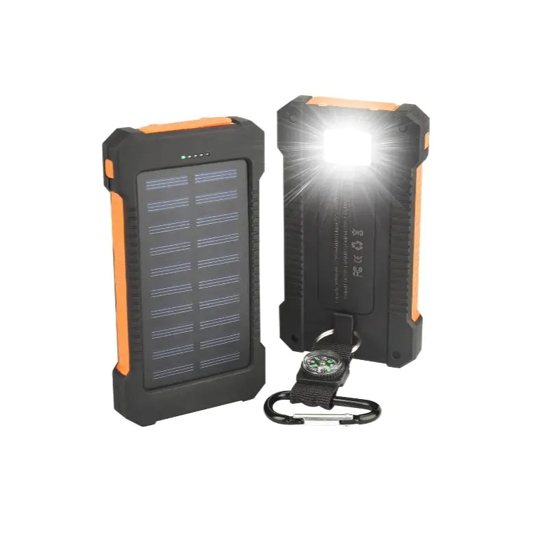 Solar-Powered Adventure Bank: Rugged Power Bank with  LED light and SOS Distress