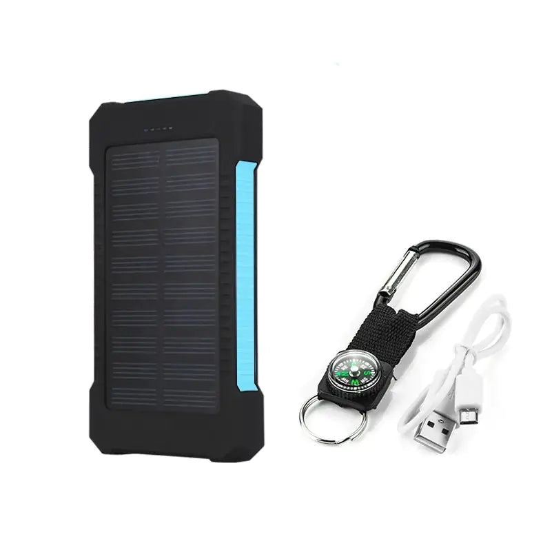 Solar-Powered Adventure Bank: Rugged Power Bank with  LED light and SOS Distress