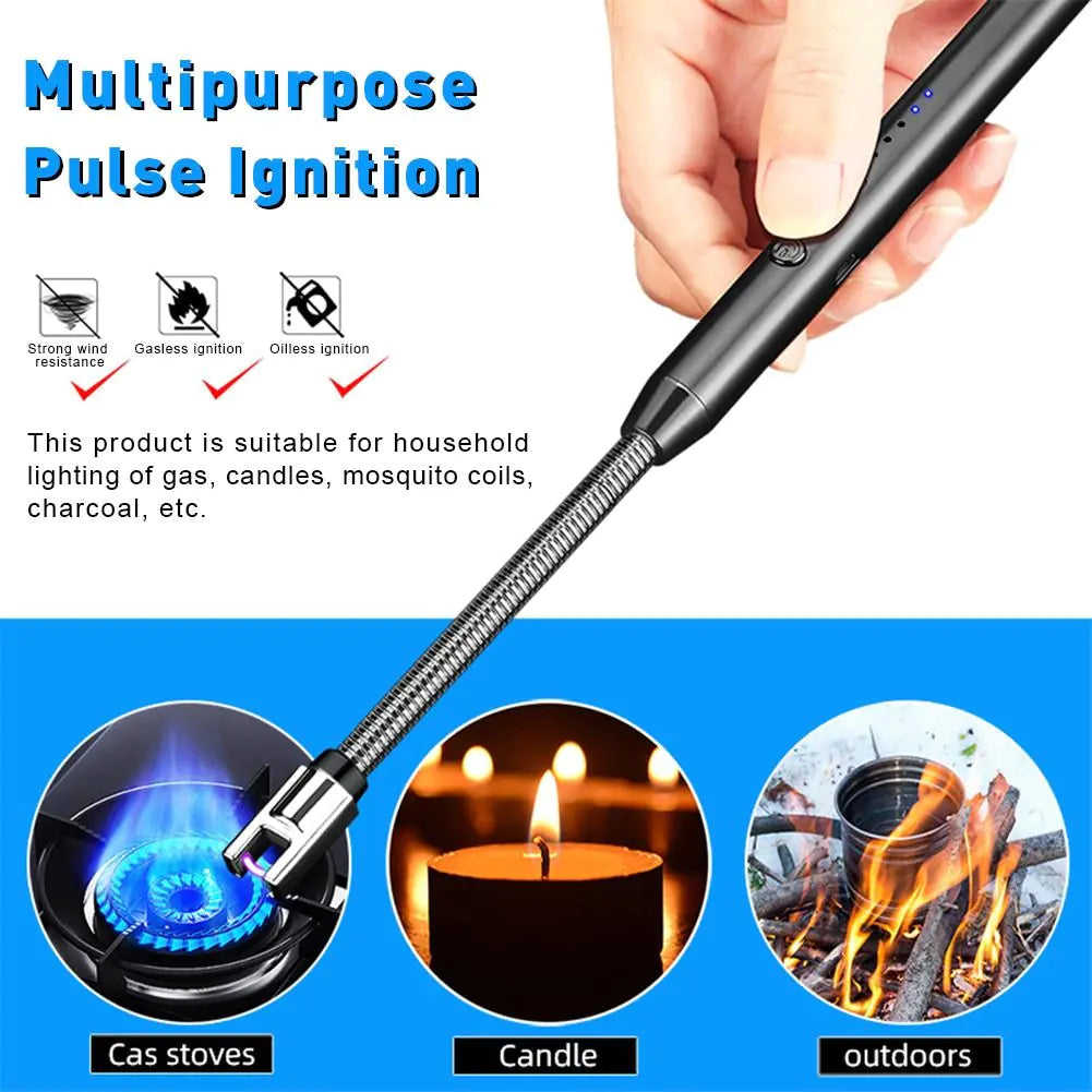 Windproof Safe Flameless Lighter: USB Rechargeable Plasma Ignition